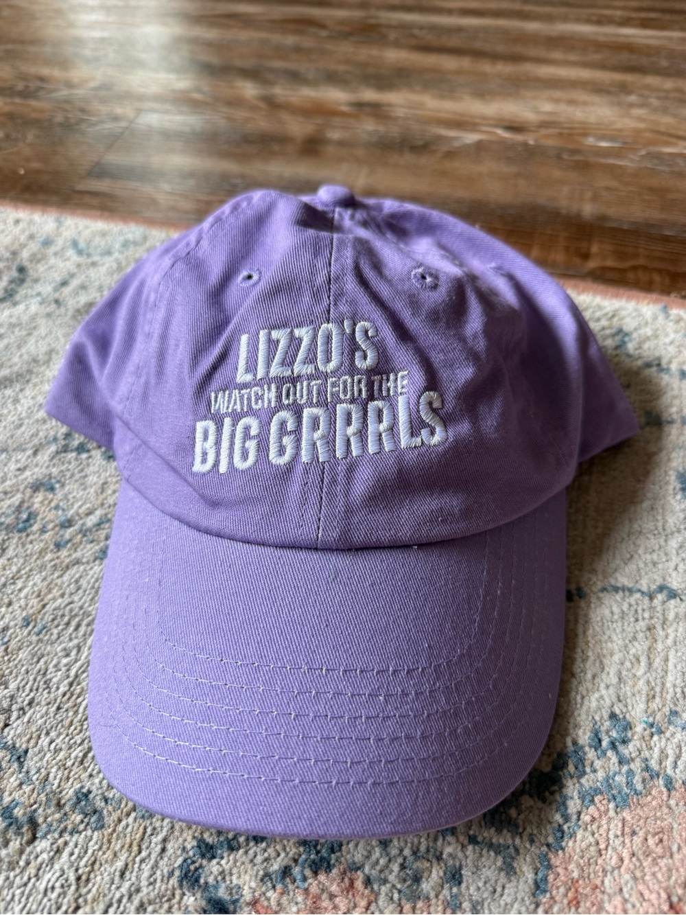 Lizzo's "Big Grrrls" Embroidered Lavender Baseball Cap